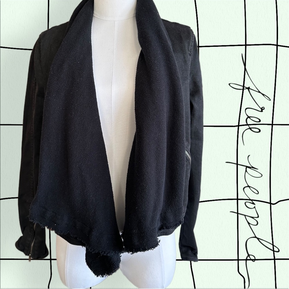 Free People Denim Wrap Jacket